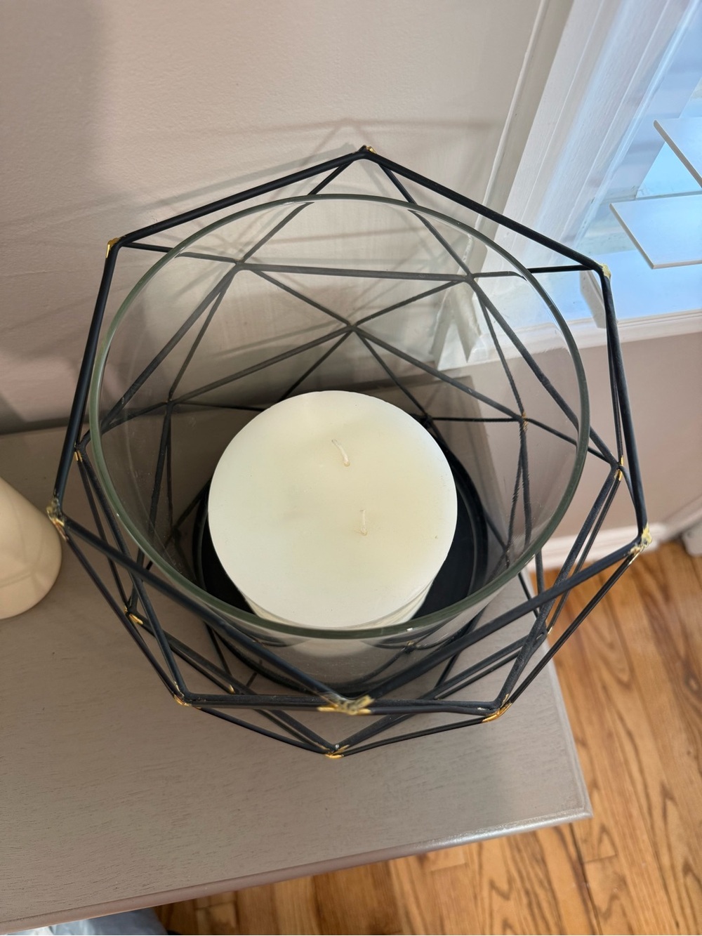 West Elm Geometric Hurricane Candle - Picture 6 of 7